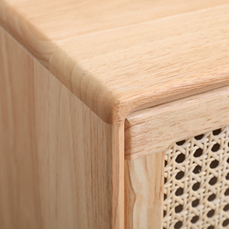 Contemporary Storage Cabinet with Drawers and Solid Wood Legs