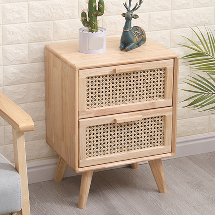 Contemporary Storage Cabinet with Drawers and Solid Wood Legs