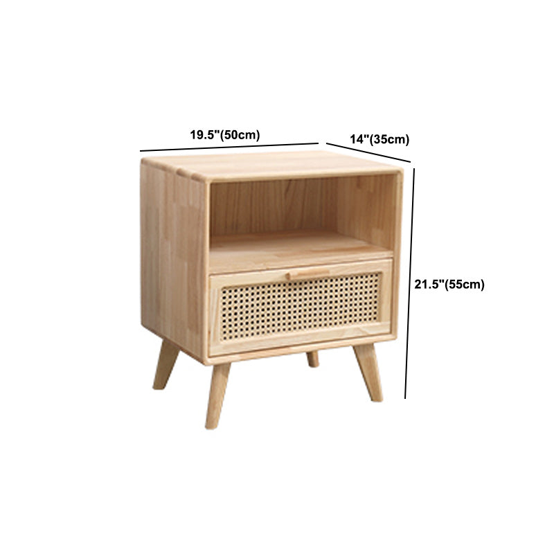Contemporary Storage Cabinet with Drawers and Solid Wood Legs