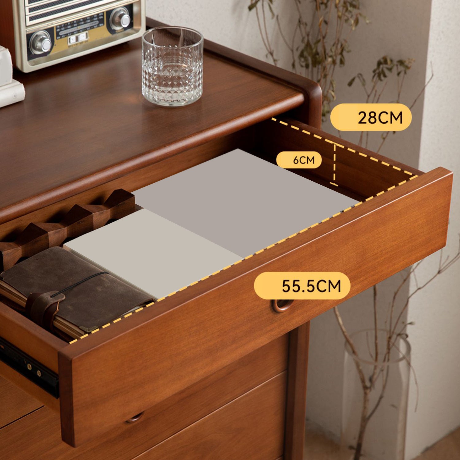 Modern & Contemporary Chest Square Accent Chest in Antique Finish
