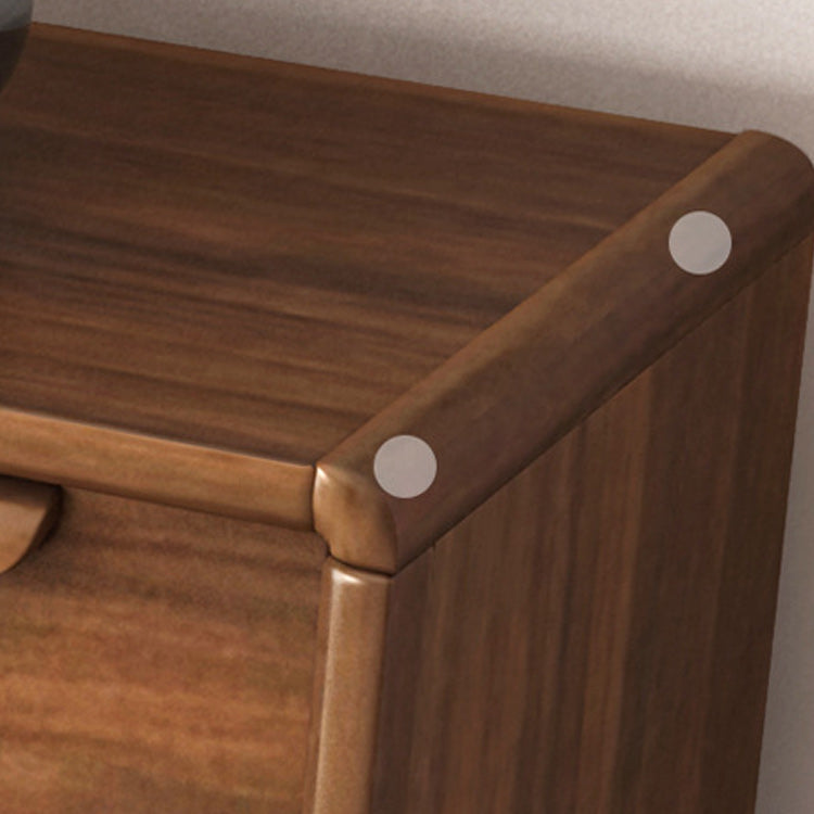 Soft Close Drawers Mid-Century Modern Chest Squared Legs Accent Chest in Brown