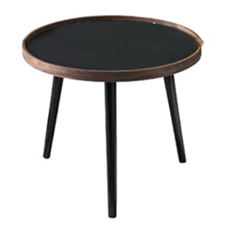 Nordic Round Wood Coffee Table 3 Legs Tray Top Cocktail Table