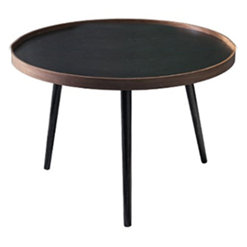 Nordic Round Wood Coffee Table 3 Legs Tray Top Cocktail Table