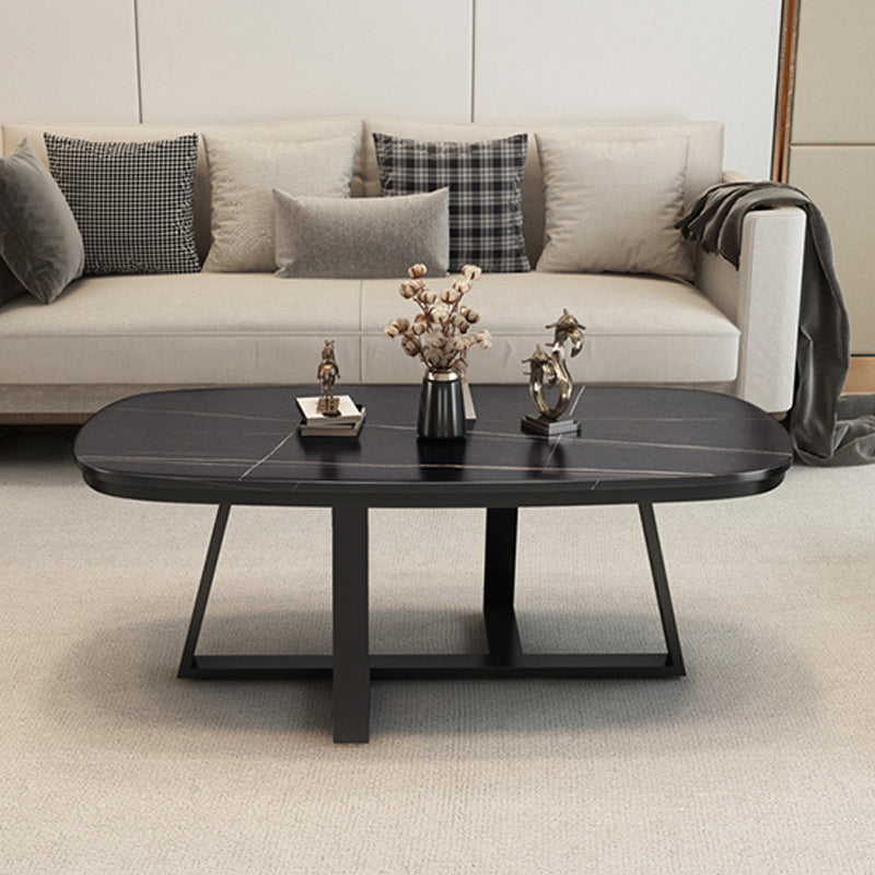 Frame Stone Top Cocktail Table Glam 1 Single Coffee Table - 17.72" H