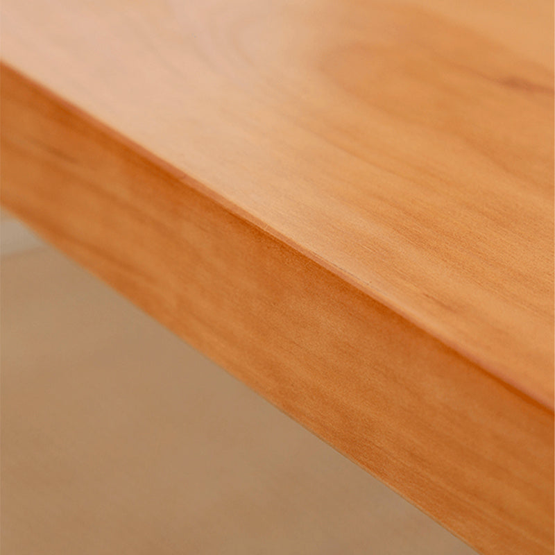 Natural Solid Wood & Acrylic Coffee Cocktail Table - 15.75" H