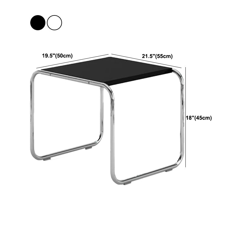 Contemporary Simple Sled Coffee Table Rectangular Wood Top Cocktail Table Set