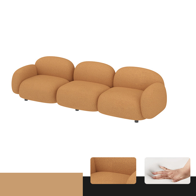 Contemporary 27.56" H Faux Leather Square Arm Sofa for Living Room