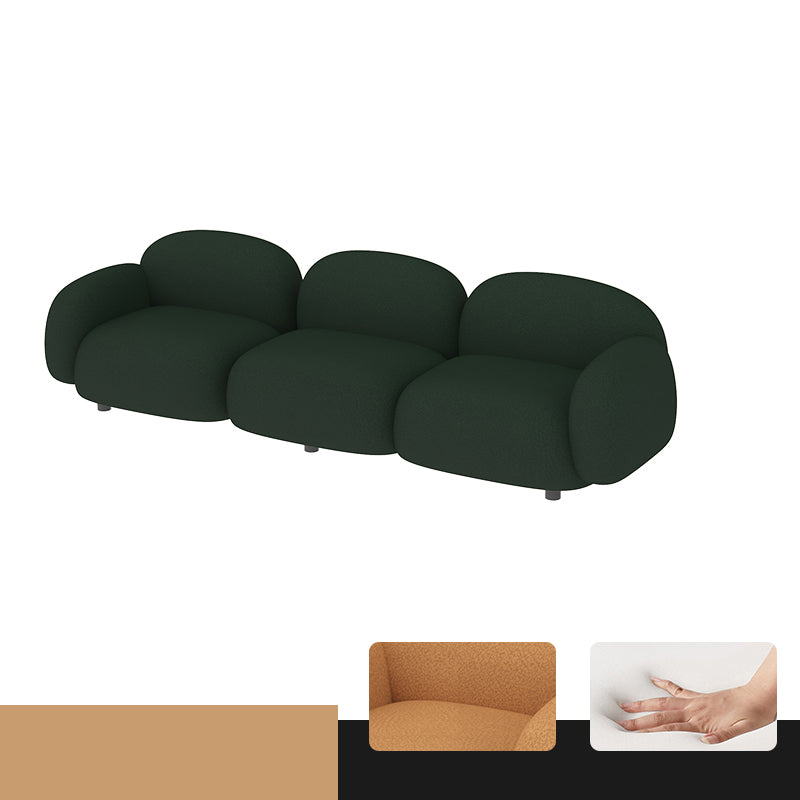 Contemporary 27.56" H Faux Leather Square Arm Sofa for Living Room