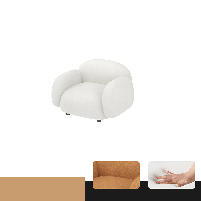 Contemporary 27.56" H Faux Leather Square Arm Sofa for Living Room