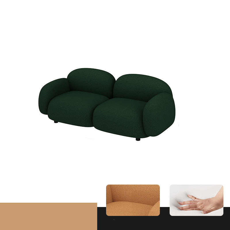 Contemporary 27.56" H Faux Leather Square Arm Sofa for Living Room