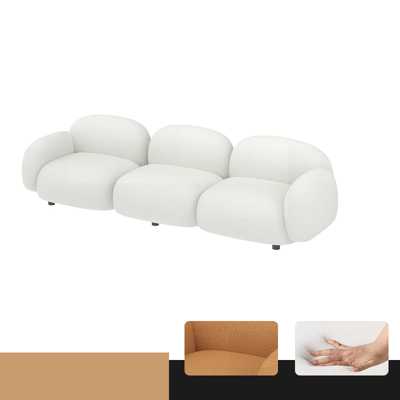 Contemporary 27.56" H Faux Leather Square Arm Sofa for Living Room