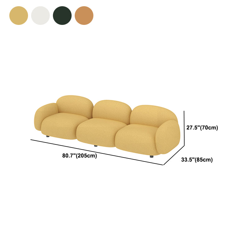Contemporary 27.56" H Faux Leather Square Arm Sofa for Living Room