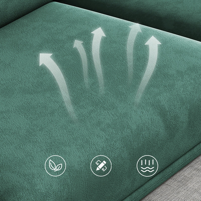 29.5" H Contemporary 3-seater Faux Leather Square Arm Sofa for Living Room