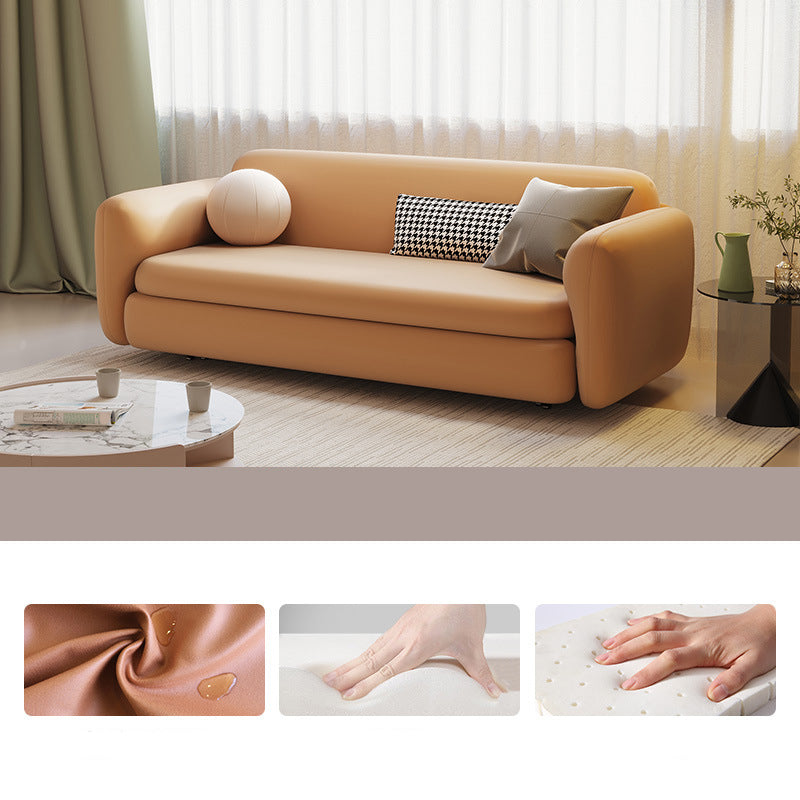 Slipcovered Sofa Bed with Square Arm and Cushios Back,37.40" W