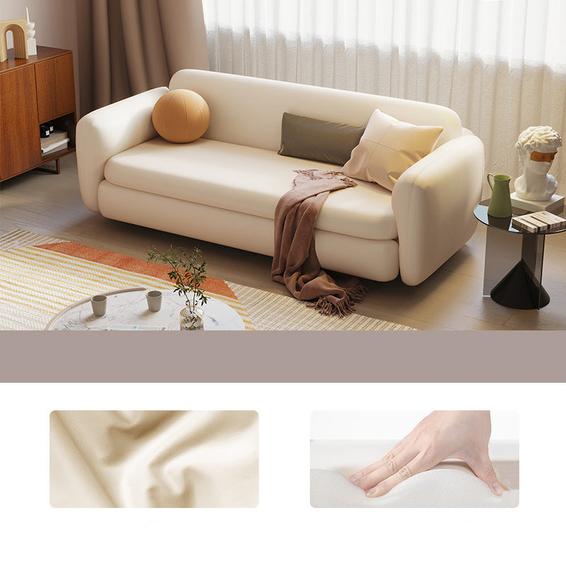 Slipcovered Sofa Bed with Square Arm and Cushios Back,37.40" W