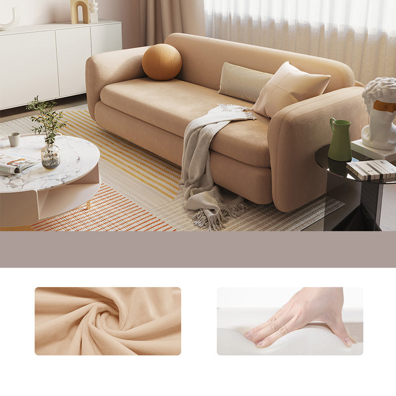Slipcovered Sofa Bed with Square Arm and Cushios Back,37.40" W