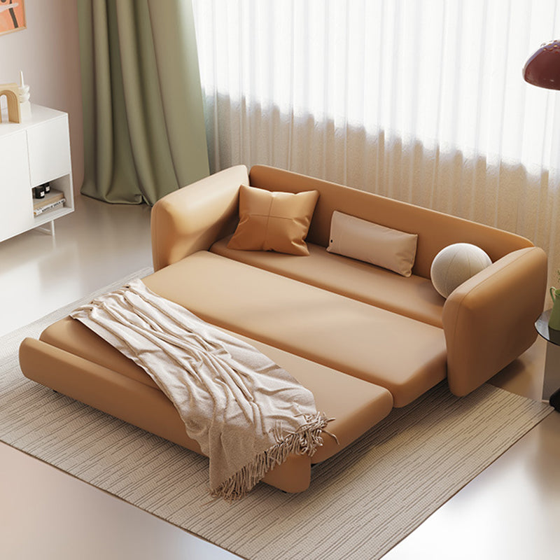 Slipcovered Sofa Bed with Square Arm and Cushios Back,37.40" W