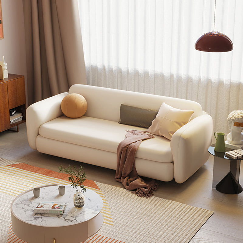 Slipcovered Sofa Bed with Square Arm and Cushios Back,37.40" W