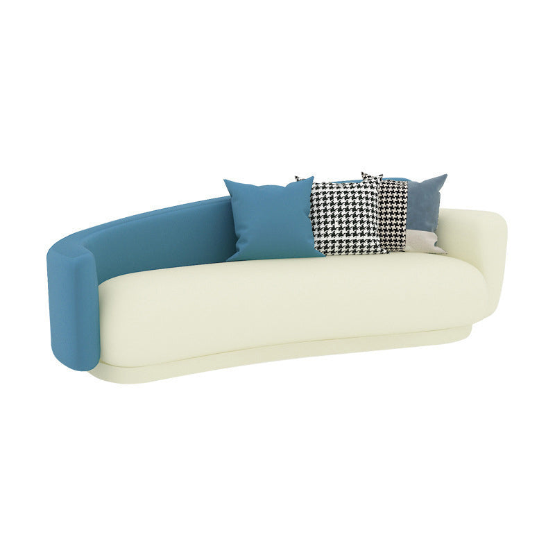 Fabric Sofa in Blue With Tight Back for Living Room,Apartment