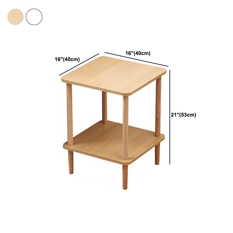 20.87" Tall Contemporary Style Side End Table Wooden 4 Legs Sofa Side Accent Table