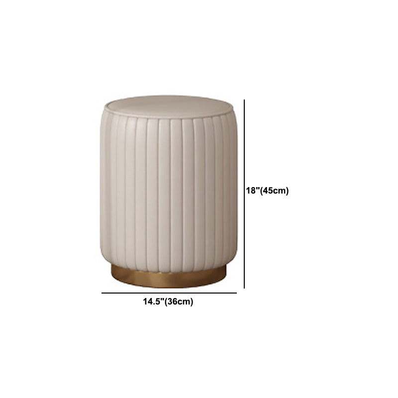 Contemporary Stone Vanity Dressing Table Set with Stool in White of 29.53" H