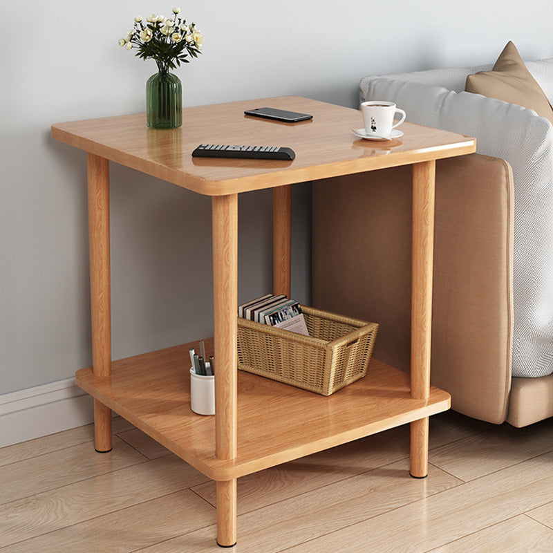 Contemporary Style Side End Table Solid Wood Sofa Side Accent Table