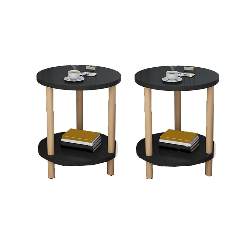 Contemporary Style Side End Table Solid Wood Sofa Side Accent Table