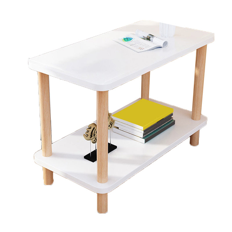 Contemporary Style Side End Table Solid Wood Sofa Side Accent Table