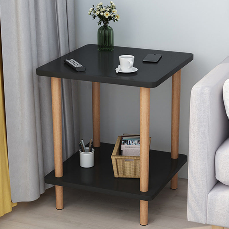 Contemporary Style Side End Table Solid Wood Sofa Side Accent Table