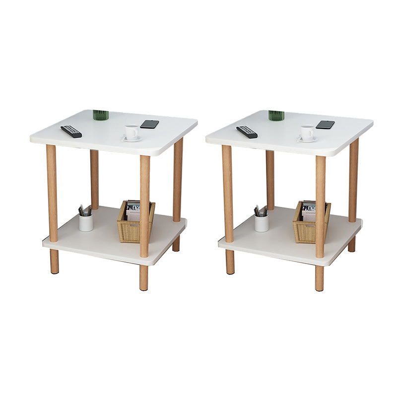 Contemporary Style Side End Table Solid Wood Sofa Side Accent Table