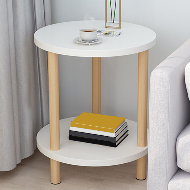 Contemporary Style Side End Table Solid Wood Sofa Side Accent Table