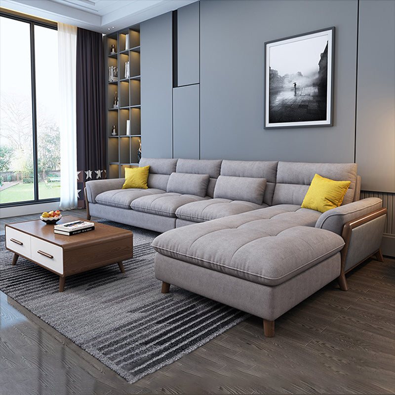 Nordic Pillow Top Arm Cushions Stationary Living Room Sofa Chaise