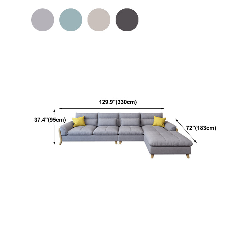 Nordic Pillow Top Arm Cushions Stationary Living Room Sofa Chaise