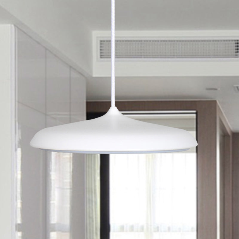 Scheibendecke Anhänger Licht Modernismus Metall 10 "/16" Dia 1 hellweiß/rosa/gelb hängende Lampe in warm/weiß