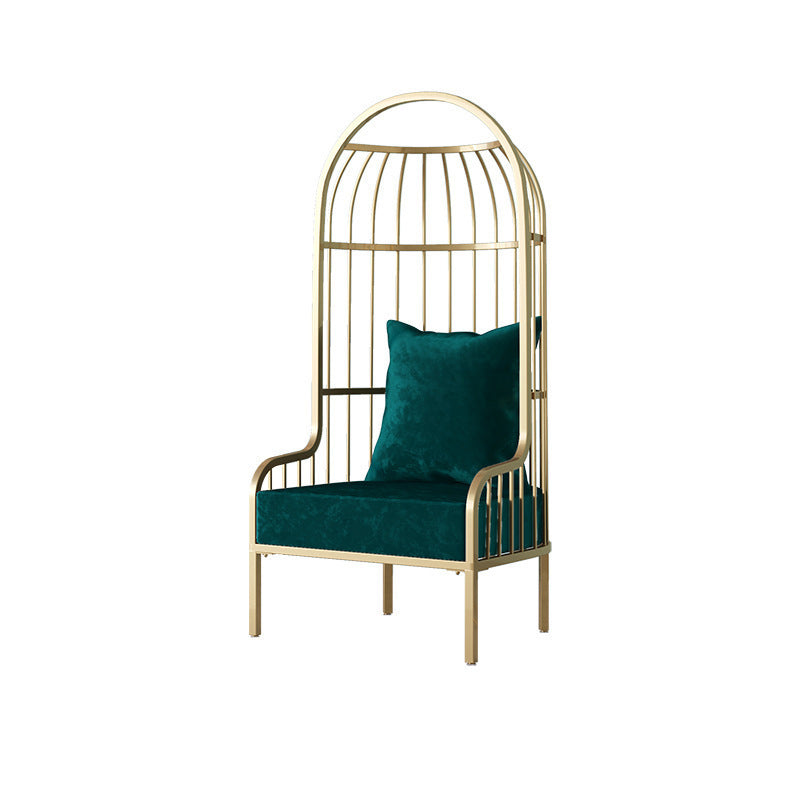 Glam Fabric Arms Included with Pillow Basic Four Leg Accent Armchair
