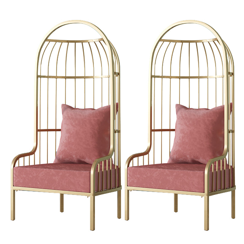 Glam Fabric Arms Included with Pillow Basic Four Leg Accent Armchair