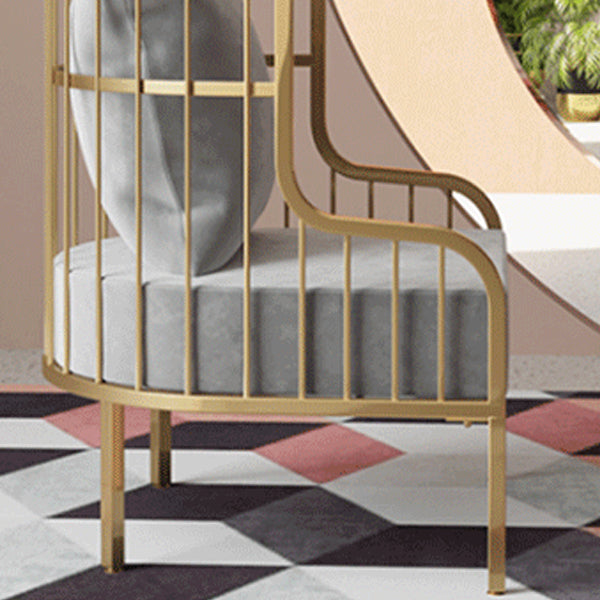 Glam Fabric Arms Included with Pillow Basic Four Leg Accent Armchair