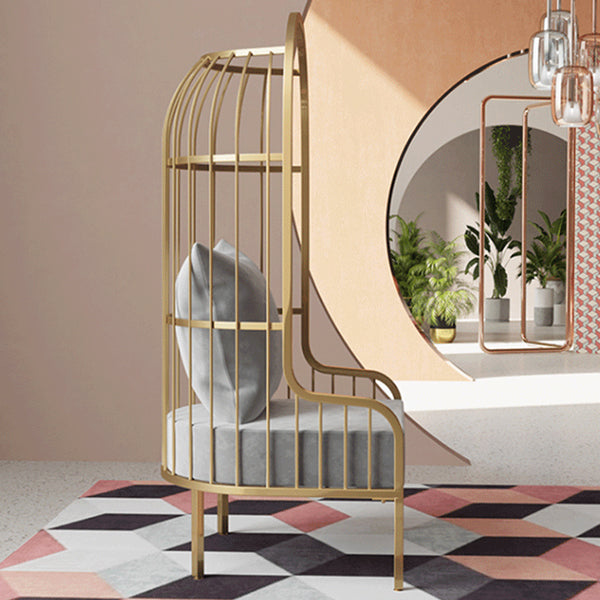 Glam Fabric Arms Included with Pillow Basic Four Leg Accent Armchair