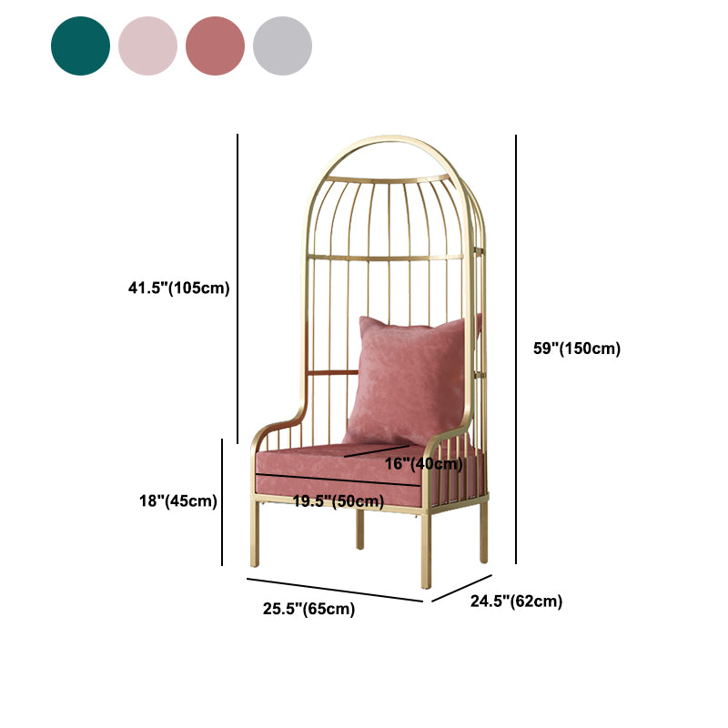 Glam Fabric Arms Included with Pillow Basic Four Leg Accent Armchair