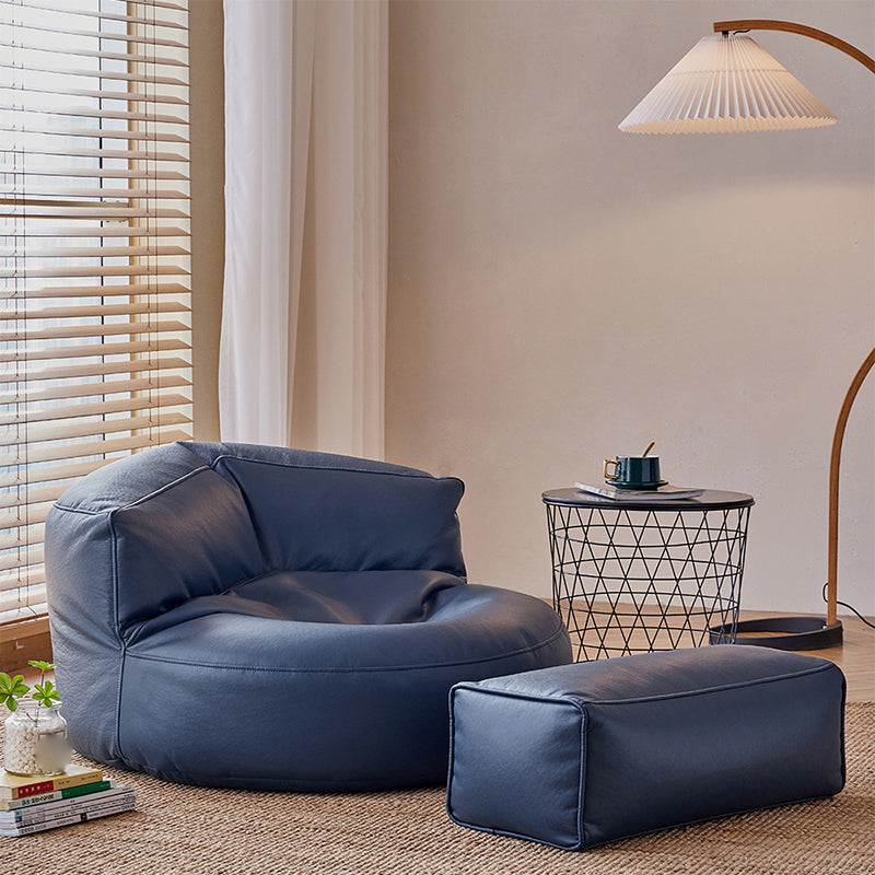 Contemporary Bonded Leather Armless Reclining Tight Back Lounge Chair
