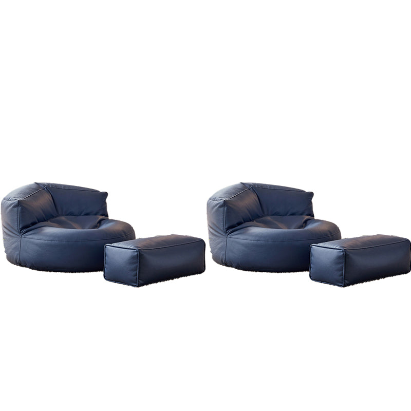 Contemporary Bonded Leather Armless Reclining Tight Back Lounge Chair