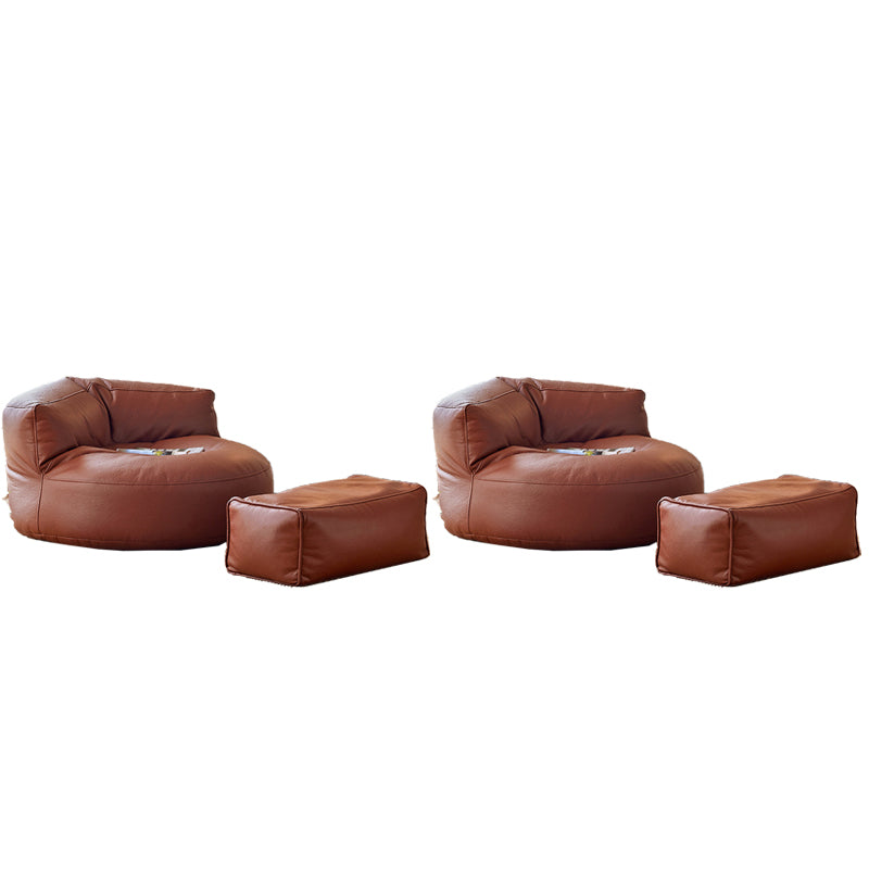 Contemporary Bonded Leather Armless Reclining Tight Back Lounge Chair