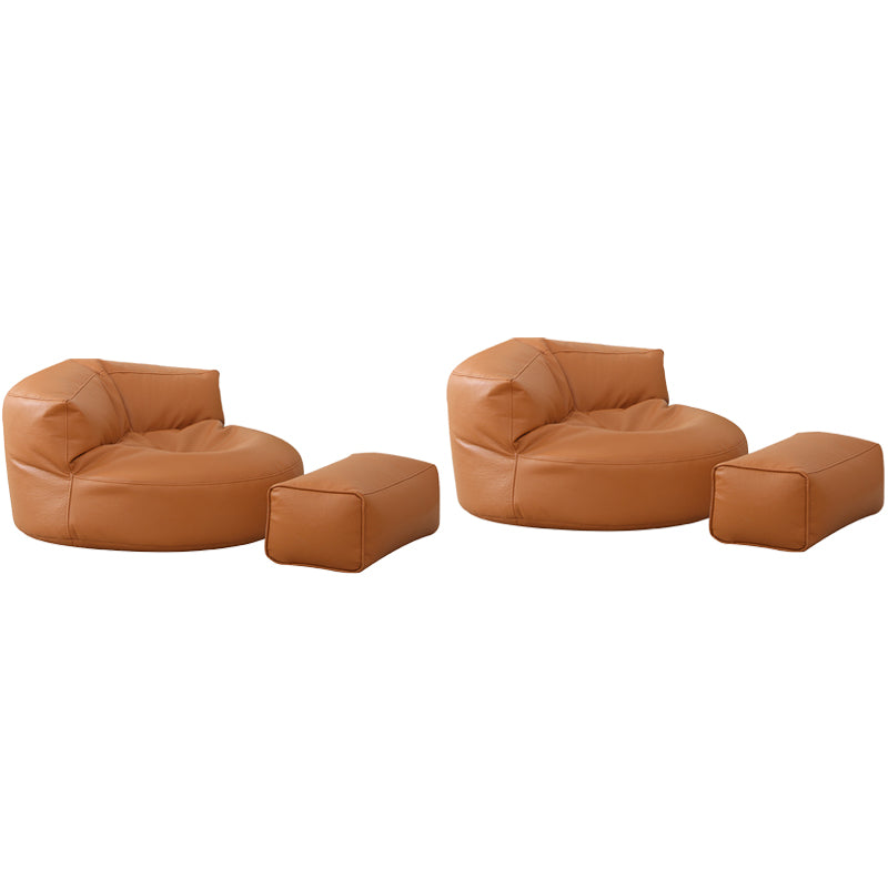 Contemporary Bonded Leather Armless Reclining Tight Back Lounge Chair
