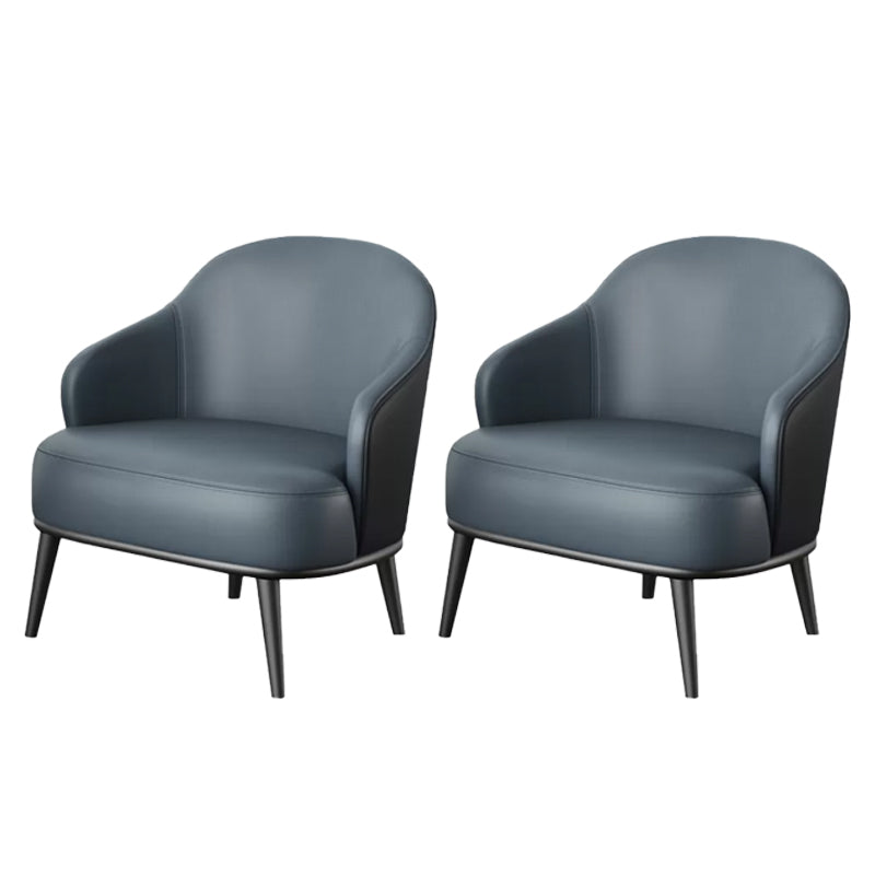 Contemporary Bonded Leather Arms Included Basic Four Leg Armchair