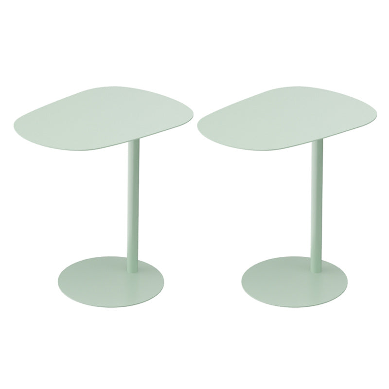 Pedestal Metal End Table Mid-Century Minimalist Side End Table