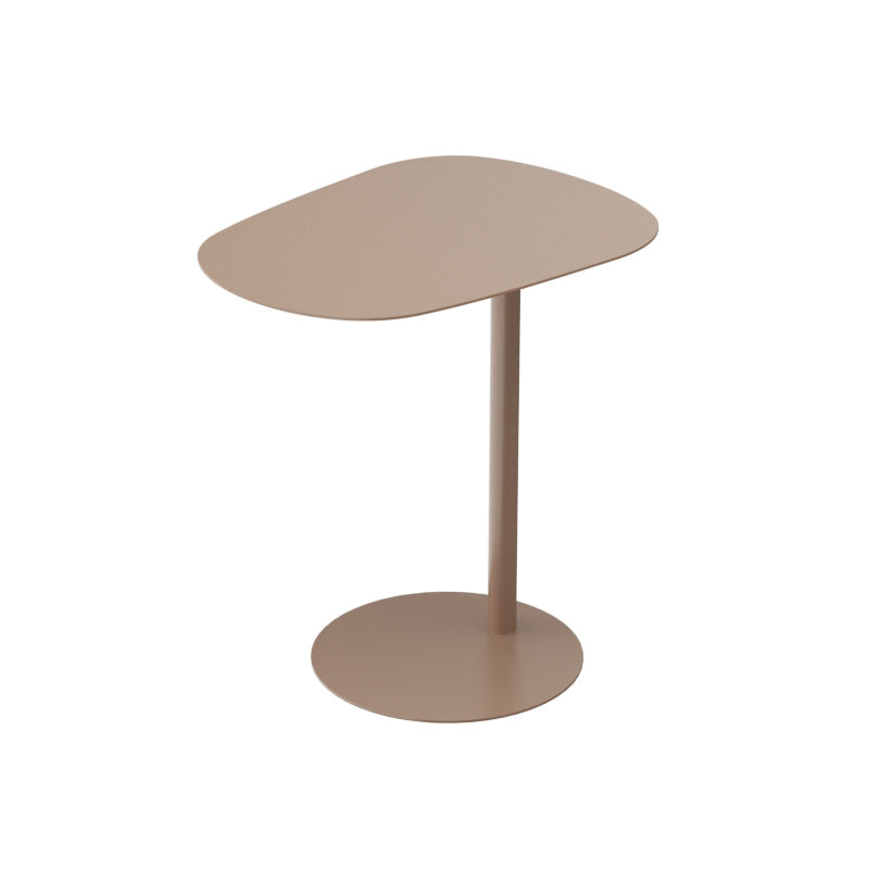 Pedestal Metal End Table Mid-Century Minimalist Side End Table