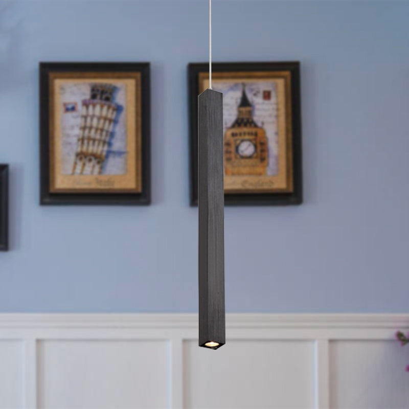 Moderno techo cuboideo de metal de metal único de la sala de estar de color negro/blanco led