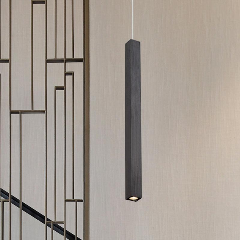 Moderno techo cuboideo de metal de metal único de la sala de estar de color negro/blanco led