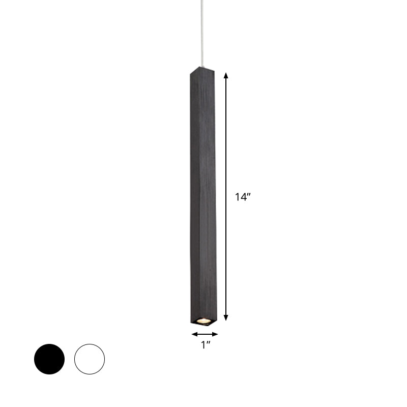 Moderno techo cuboideo de metal de metal único de la sala de estar de color negro/blanco led