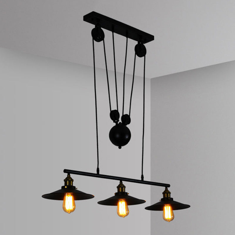 Industrial Island Pendant Lights Metal Multiple-Light Island Light Fixtures